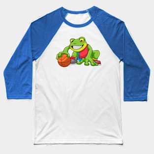 Frog at Sports with Basketball Baseball T-Shirt